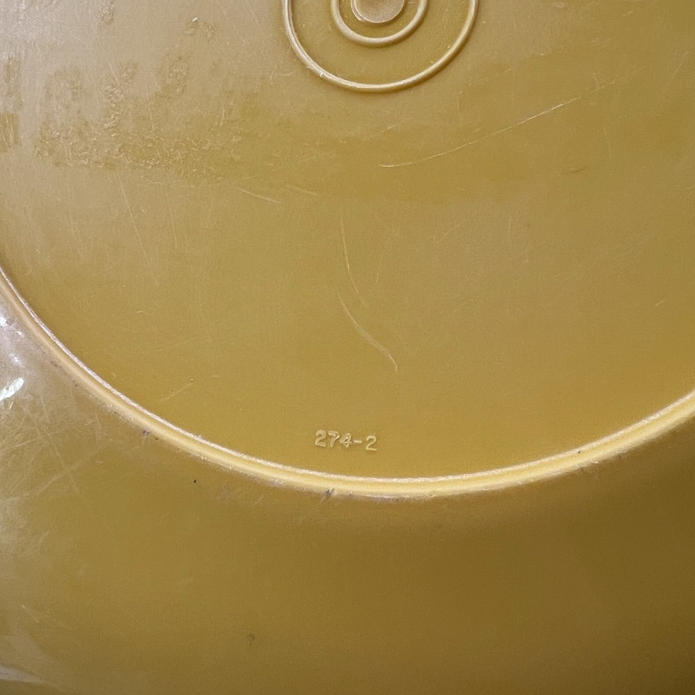 VTG Tupperware Fix N Mix 274 26 Cup Mixing Popcorn Bowl Plastic Tangerine 12" - Picture 4 of 7